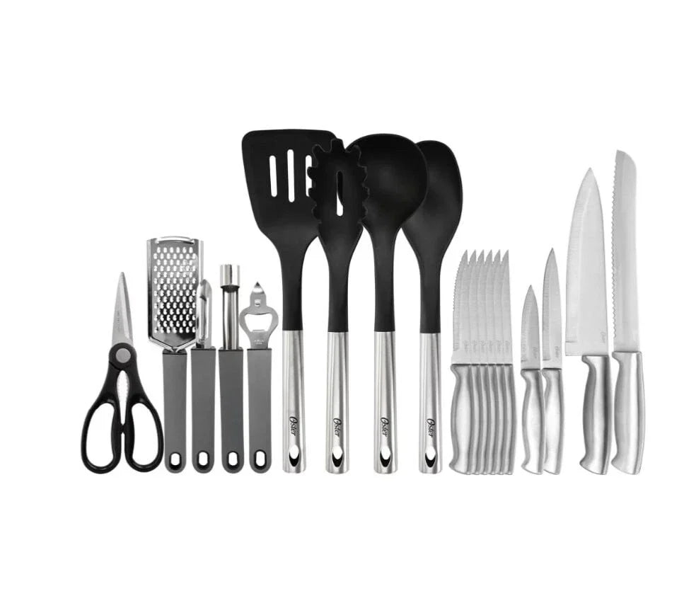 19 Piece Nylon and Stainless Steel Kitchen Tool and Utensil Set